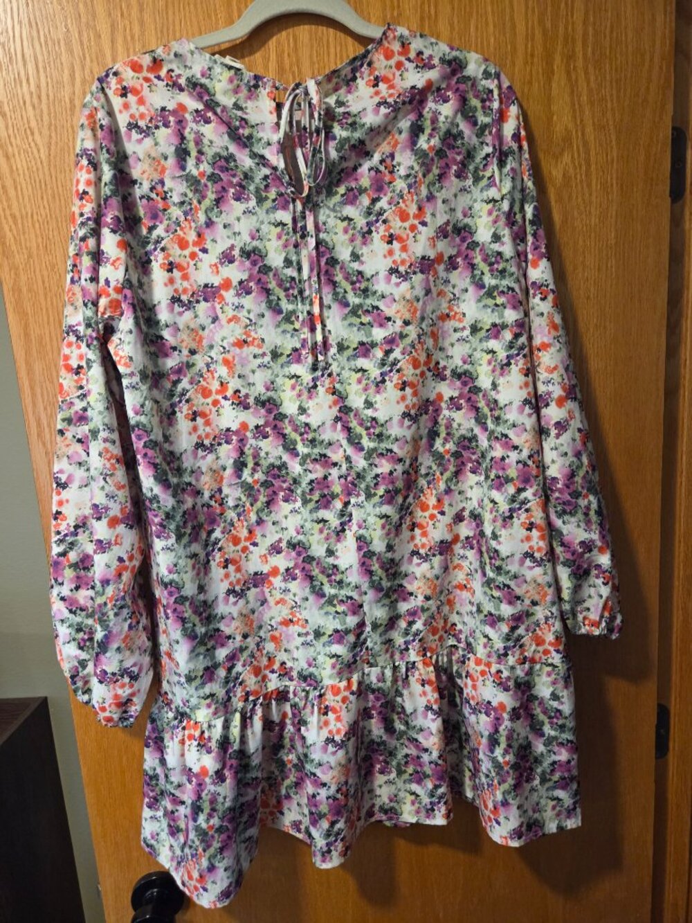 Pink Ripple Floral Dress - Picture 2 of 4